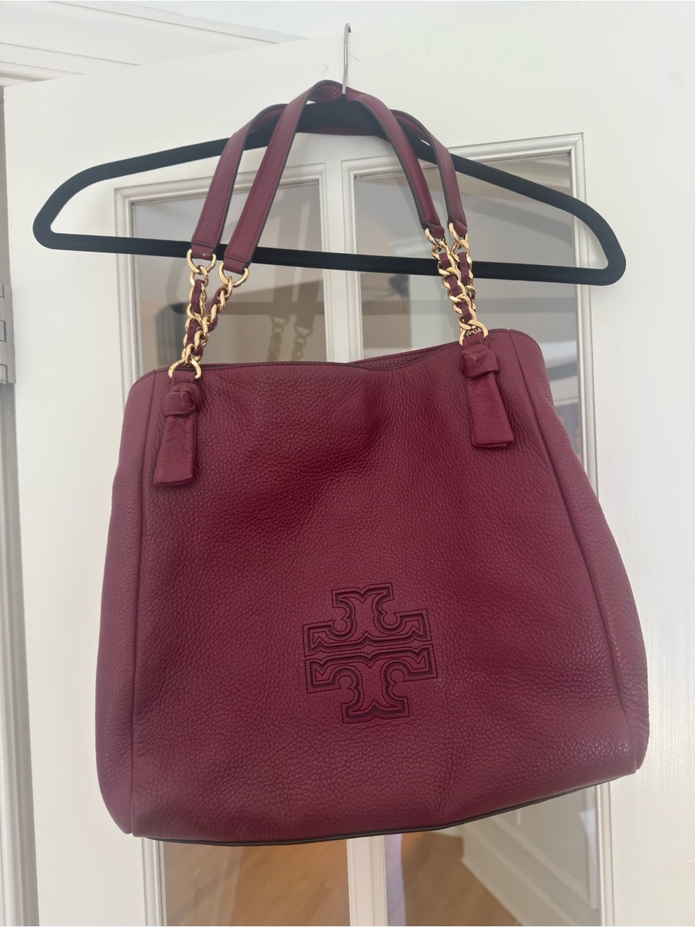 Tory Burch Harper Tote in burgundy